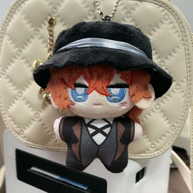 Bungou Stray Dogs Plüsch Schlüsselanhänger, Dazai Osamu Nakahara Chuuya, 10cm - Bild 1