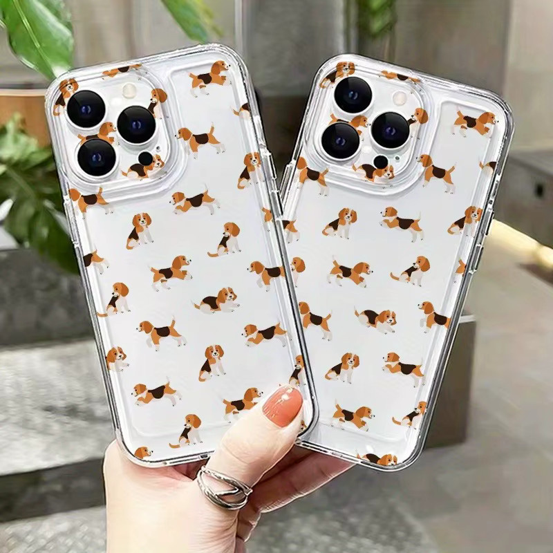 Transparente Handyhülle mit Beagle-Hunde-Print für Apple iPhone 17, 16, 15 Serien mit Fallschutz - Bild 2