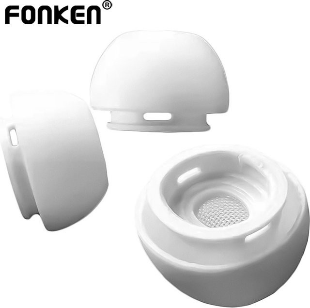 Apple Ersatz-Ohrstöpsel für AirPods Pro und AirPods Pro 2. Generation, Silikon In-Ear Aufsätze mit Rauschunterdrückungsloch, Farbe: Weiß - Bild 1