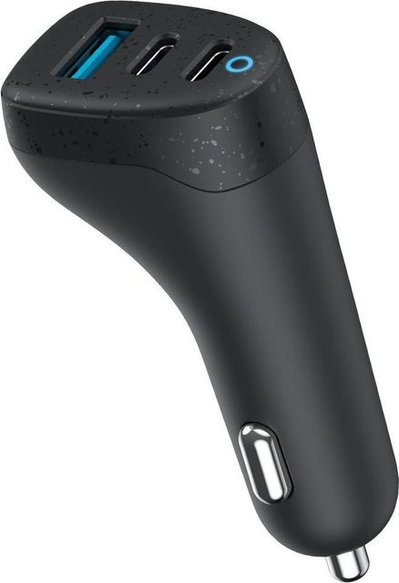 eSTUFF INFINITE Auto-Netzteil mit 100 Watt, 3 A, QC 3.0 und PD 3.0, 3 Ausgänge mit USB-C und USB-A, Schwarz (ES631035) - Bild 1