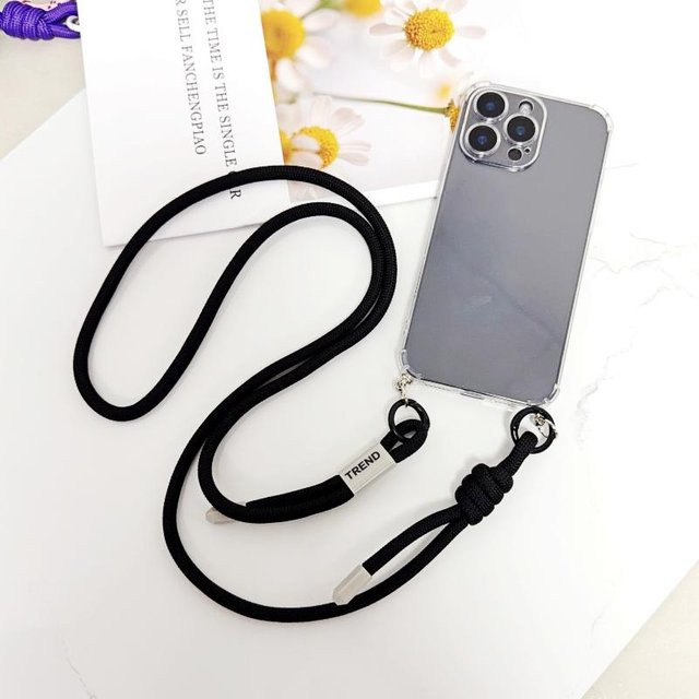 Stoßfeste Crossbody-Hülle mit Tragegurt und Lanyard für Xiaomi POCO X7 Pro F7 M7 F8 Ultra C85 X6 F6 M6 C65 Mi 15T 14T, transparent - Bild 1