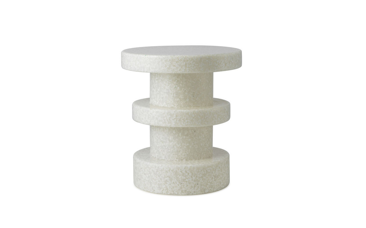 Normann Copenhagen Bit Stool Stack Hocker aus recyceltem Kunststoff in Weiß Matt - Bild 2