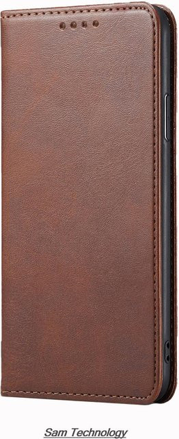 Just Case Magnetische Ledertasche als Flip Cover Case für Samsung Galaxy A52 und Samsung Galaxy A52s 5G in Braun - Bild 1