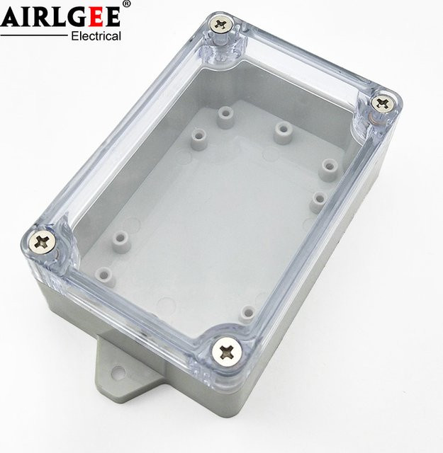 Wasserdichte elektrische Anschlussdose AIRLGEE aus ABS-Kunststoff mit transparenter Abdeckung, IP65 versiegelt, B/T/H: 10,0 x 6,8 x 4,0 cm - Bild 1