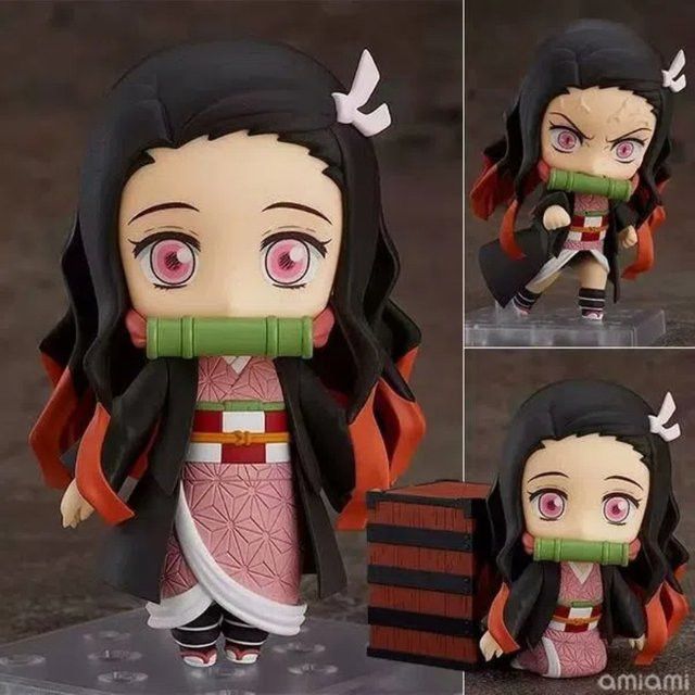 Bandai Anime Dämon Slayer Nezuko Q Version Action Figure aus PVC in Weiß - Bild 1