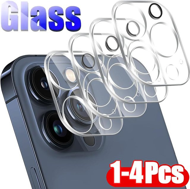 HD Gehärtetes Glas Kamera-Objektiv-Schutzfolie für Apple iPhone 13, 14, 15 und 16 Pro Max Plus in Transparent - Bild 1