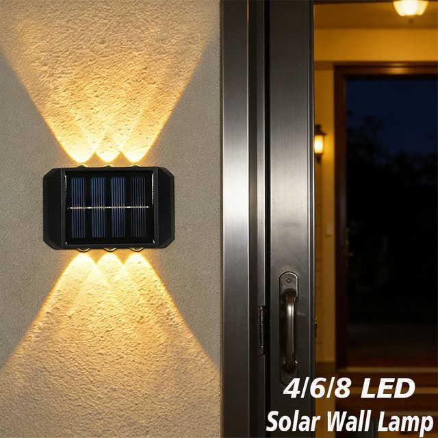 Heinast Solar-Außenleuchte LED Wandleuchte Up-Down modern Schwarz - Bild 1
