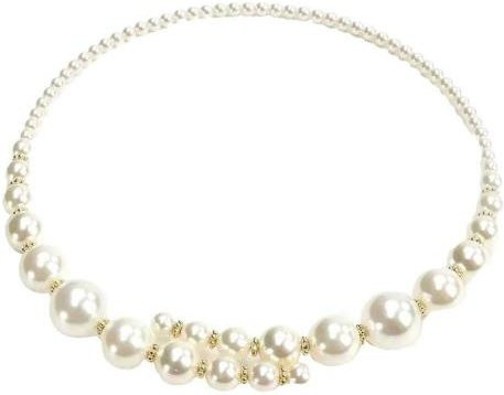 Astrid Halskette, Kunstperlen-Choker, weiß, Damen - Bild 1