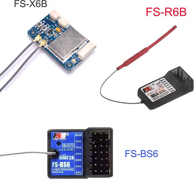 Flysky RC-Empfänger FS-R6B FS-X6B FS-BS6 für RC Car, Flugzeug und Drohne - Bild 1