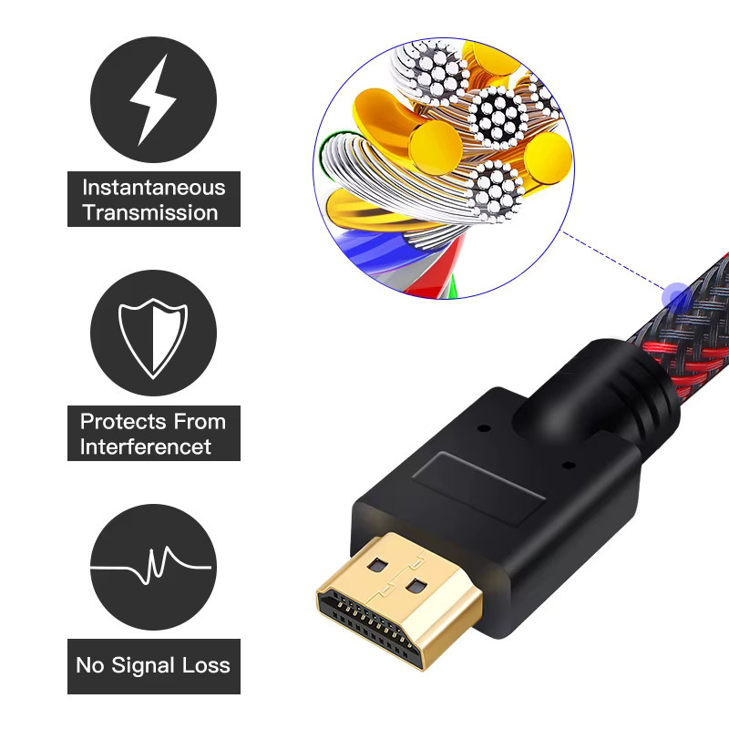 Shuliancable HDMI-Kabel 2.0 für 4K 60Hz, kompatibel mit TV, Laptop, PS4, Computer und Xbox - Bild 3