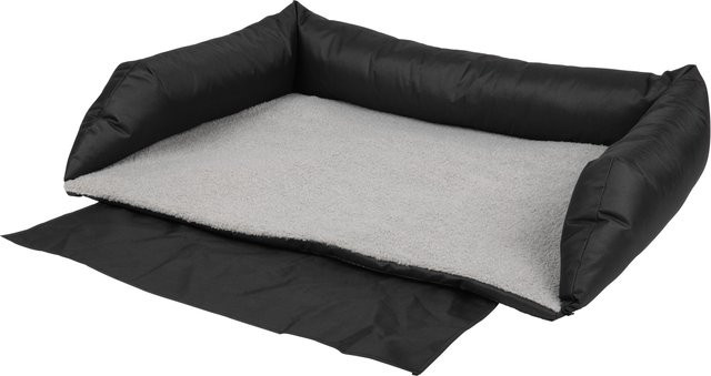 ZOOFARI Hunde-Kofferraumbett mit Plüsch-Liegefläche aus Polyester in Schwarz und Grau, B/T/H: 75 x 75 x 21 cm - Bild 1