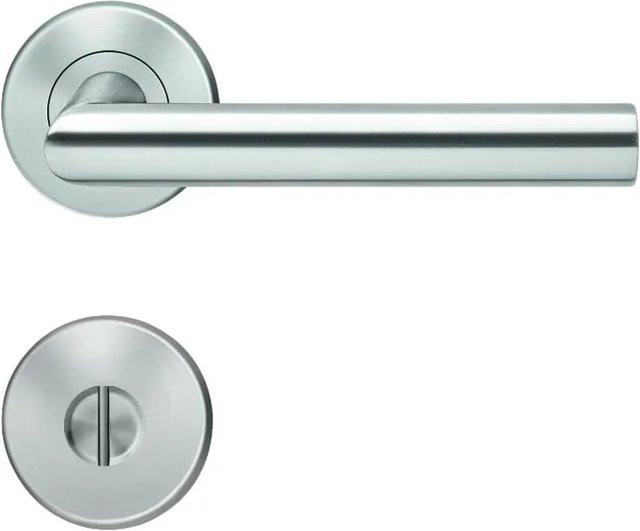 PROFI Drückergarnitur Slimstyle E300 WC-Schloss in Silber und Edelstahl - Bild 1