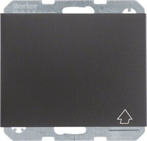 Berker Schuko-Steckdose mit Klappdeckel K.1 in Anthrazit Schwarz für den Einbau bündig - Bild 1