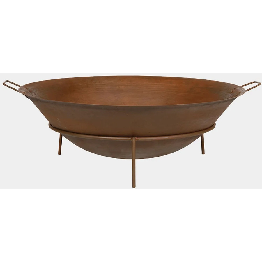 Siena Garden Feuerschale Rusty aus Gusseisen in Antikbraun mit Griffen und Wasserablaufloch Durchmesser: 61 cm - Bild 2