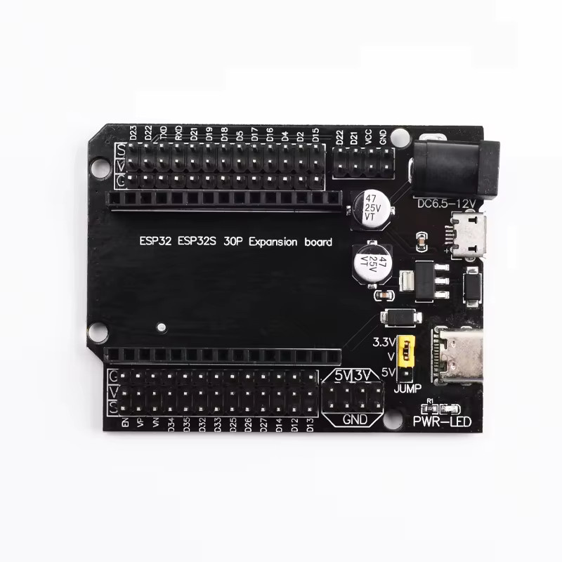 ZAVE ESP32 Entwicklungsboard mit WiFi und Bluetooth, Dual-Core MCU Modul in Schwarz mit Typ-C und Micro USB Anschluss - Bild 4