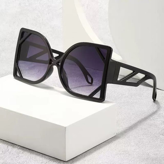 AINII Sonnenbrille, Square, Vollrand, Kunststoff, Schwarz, Unisex - Bild 1