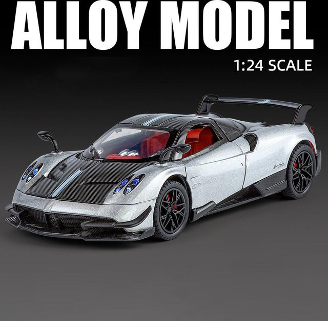 Linyi toy car Pagani Huayra Bc Sportwagen Modell, 1:24, Metall, mit Licht und Sound, ab 14 Jahren - Bild 1