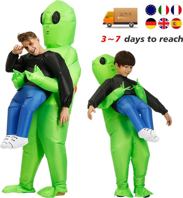 Hangchen Family Alien-Anzug, aufblasbares Alien-Monster-Kostüm, Grün - Bild 1