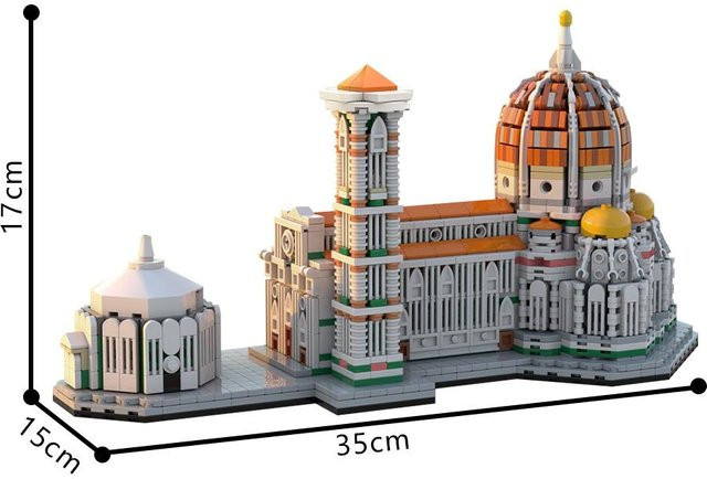 Gobricks MOC Kathedrale von Florenz, Bausteine, ab 14 Jahre - Bild 1