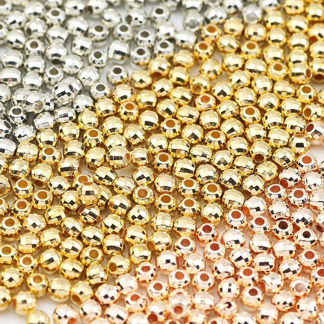 JHNBY Erde Spacer Perlen, versilbert, 4 mm - Bild 1
