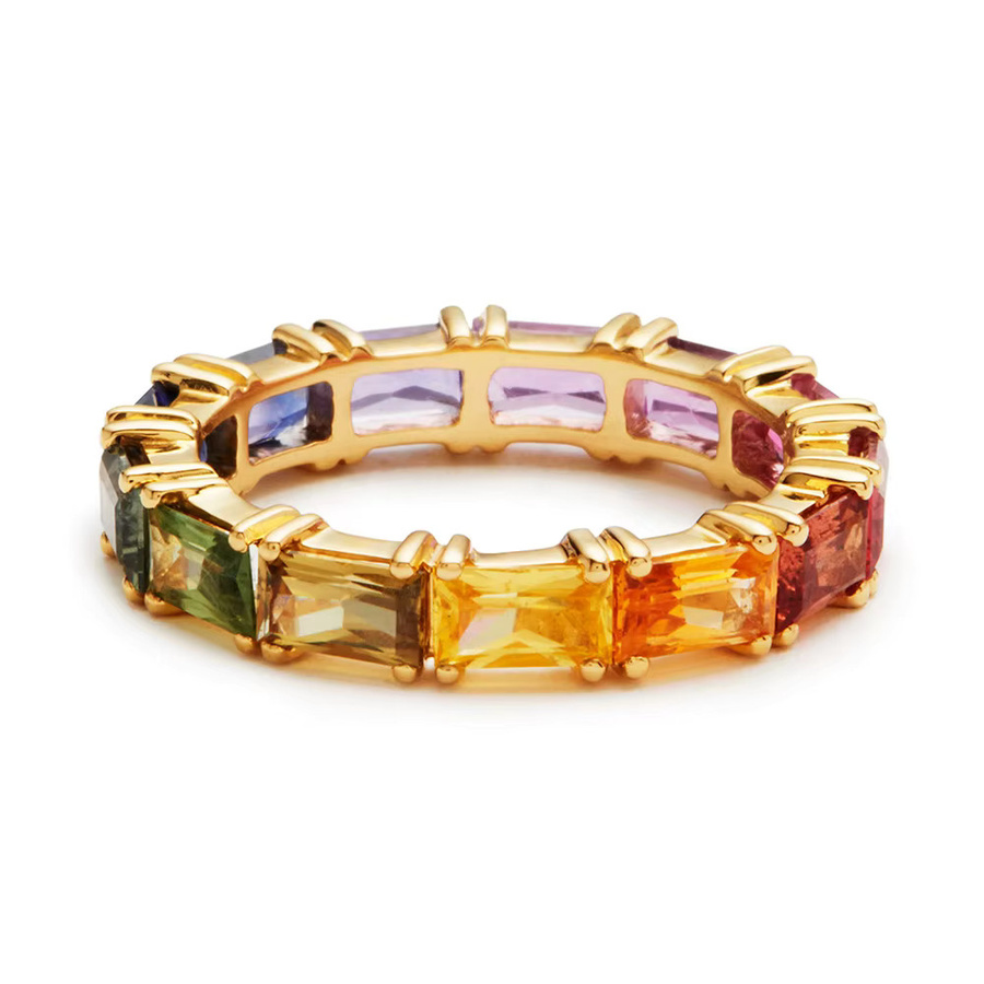 Huitan Ringe, Zirkonia, goldfarben, Damen - Bild 2