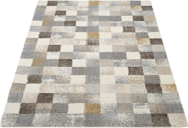 Teppich NEW VILLA SQUARES von OCI in Grau, Beige und Multicolour, geometrisches Design, modern und pflegeleicht - Bild 1
