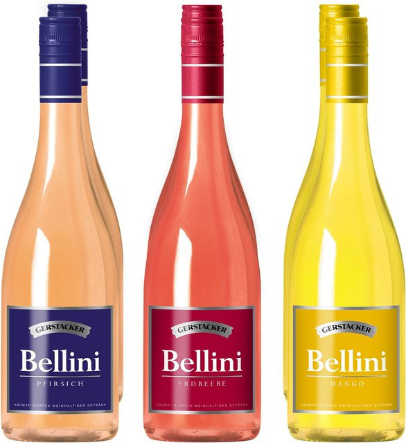 Gerstacker Bellini Pfirsich, Erdbeer, Mango, Alkopop, 6 x 0,75 l - Bild 1