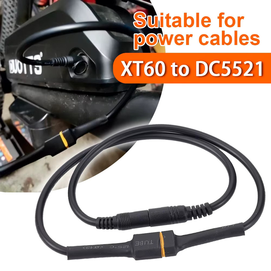 DC 5,5 x 2,1 mm auf XT60 Adapter Set mit 18AWG Silikonkabel, Männlich und Weiblich, Schwarz - Bild 4