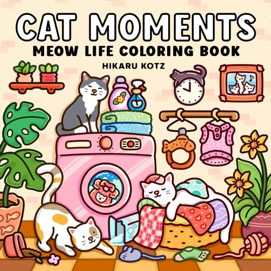 CAT MOMENTS Malbuch für Erwachsene mit niedlichen Katzenmotiven und einfachen Mustern, Multicolor - Bild 2