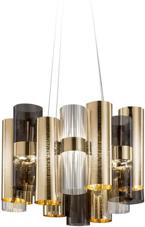 Slamp La Lollo M LED-Pendelleuchte in Gold/Fumè mit integriertem LED-Leuchtmittel (2700K)