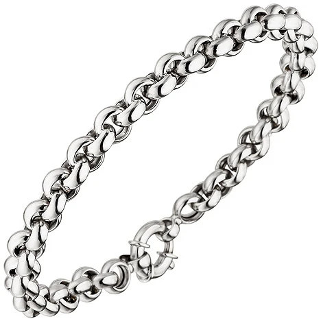 Colfem Erbsarmband 585 Weißgold, 19 cm, Unisex - Bild 1