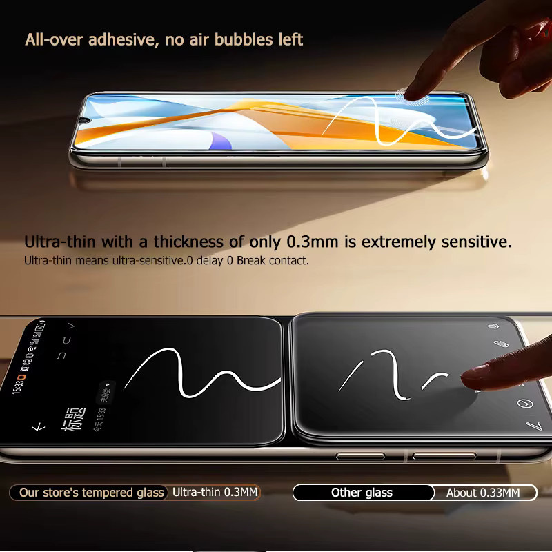 3er-Pack Xiaomi Poco C40 Displayschutz aus gehärtetem Glas, 9H Anti-Explosion HD Schutzfolie, transparent - Bild 5