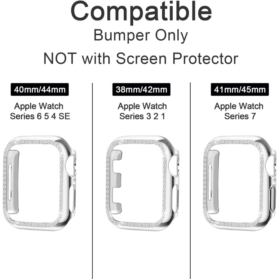 TINUORA Bumper Cover für Apple Watch, Strasssteine, Damen - Bild 3