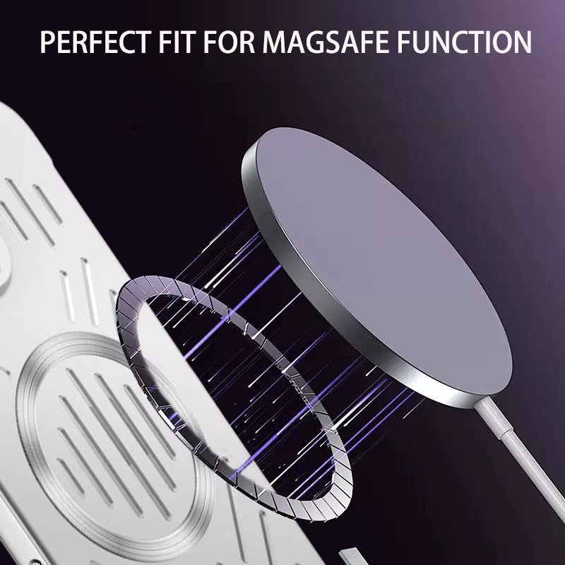 Magnetische Schutzhülle mit Wärmeableitung für OPPO Reno 13 14 Pro Find X9 X8 X7 Ultra Pro X8S Plus, MagSafe kompatibles Hardcover aus PC in Silber - Bild 4