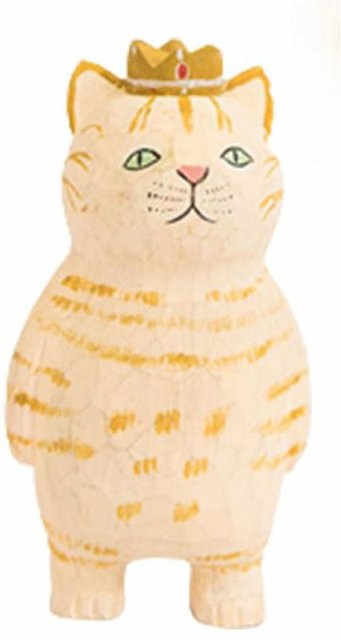 Yiran Furniture Handgemachte Katze aus Holz als bunte Skulptur zur Tischdekoration - Bild 1