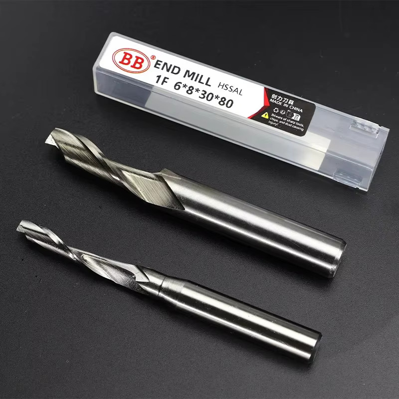 BB Einkantiger Schaftfräser 1-schneidig aus HSS für Metall und Aluminium, Farbe: Silber, Durchmesser: 3–10 mm - Bild 5