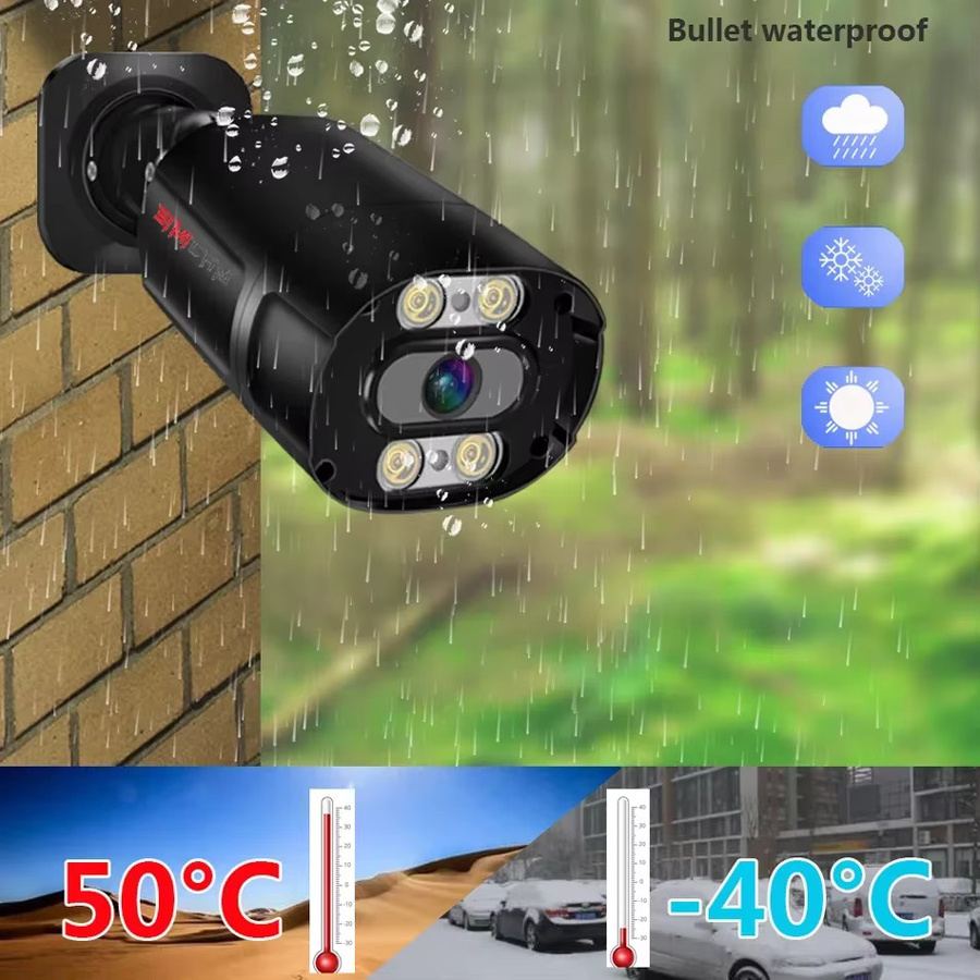 SIMICAM Ultra HD 4K 8MP PoE IP Überwachungskamera für Outdoor und Indoor mit Doppel-Licht, Menschenerkennung und Nachtsicht in Schwarz - Bild 3
