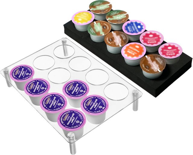 Dalinwell Kaffee Kapsel Halter Schubladen Organizer aus Acryl, transparent, kompatibel mit K-Cups und Kaffeepads - Bild 1