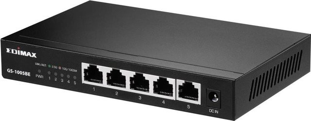 Edimax GS-1005BE Unmanaged Netzwerk Switch mit 5 Ports 2.5 GBit/s in Schwarz - Bild 2