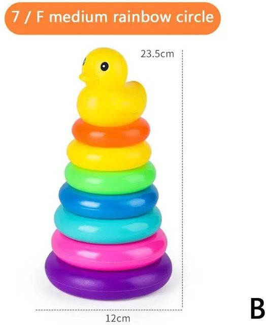 Yiran toy Regenbogen Stapelturm Puzzle, ab 0 Jahre - Bild 1