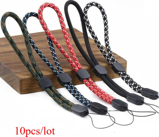 10er Set Universal Verstellbares Handgelenk Lanyard für Smartphone, USB und Walkie Talkie in Rot - Bild 1