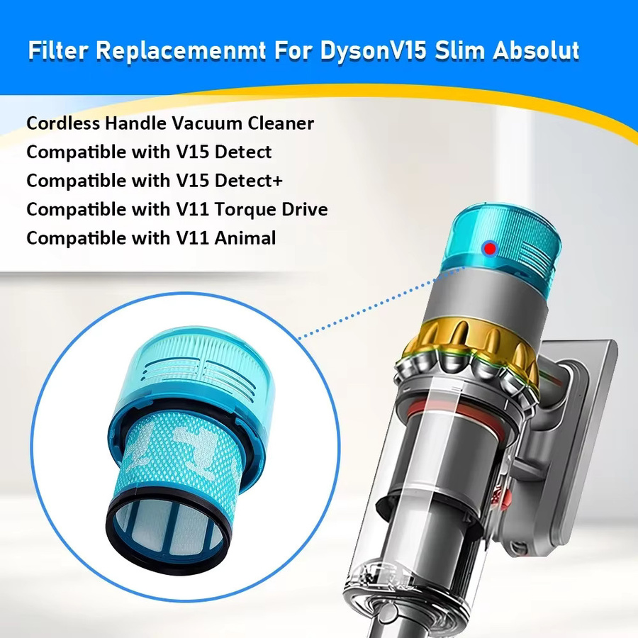 Waschbarer HEPA-Filter für Dyson Akku-Staubsauger V11 V15 SV14 SV17 SV22 in Blau - Bild 2