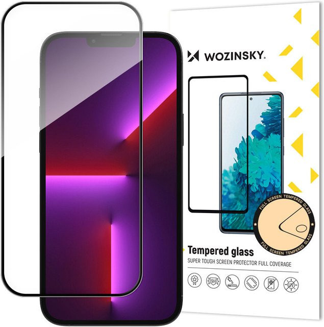 WZK Panzerglas für Apple iPhone 15 in Schwarz und Transparent, Full Glue und Case Friendly - Bild 1