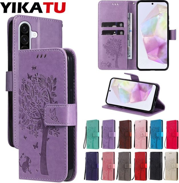 Magnetische Lederhülle im Brieftaschen-Design für Motorola Moto G04 G04S G05 G13 G23 G24 G32 G34 G45 G53 G54 G73 G85 5G in Lila - Bild 1
