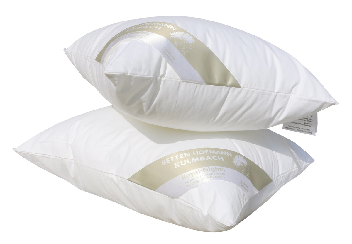 2er-Set Betten Hofmann Basic Allergiker Nackenkissen aus Baumwolle, Weiß, B/H: 40 x 50 cm - Bild 1