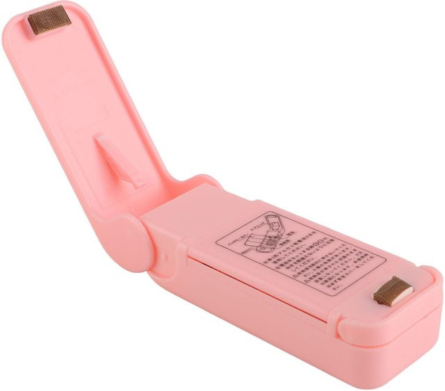 CosyHome Mini Manueller Vakuumierer in Pink zur Versiegelung von Lebensmitteln und Snacks - Bild 1