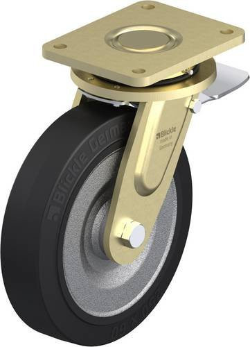 Blickle Lenkrolle LS-SE 250K-ST mit Feststeller in Anthrazit und Schwarz, Rad-Durchmesser: 25 cm, Tragfähigkeit: 850 kg - Bild 1