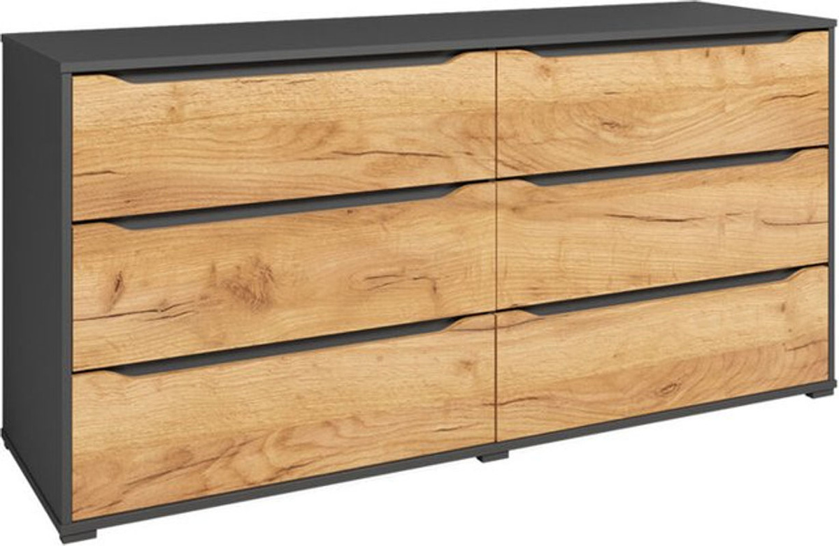 Vicco Kommode Ruben Anrichte Anthrazit Eiche B/H: 160 x 78 cm - Bild 2