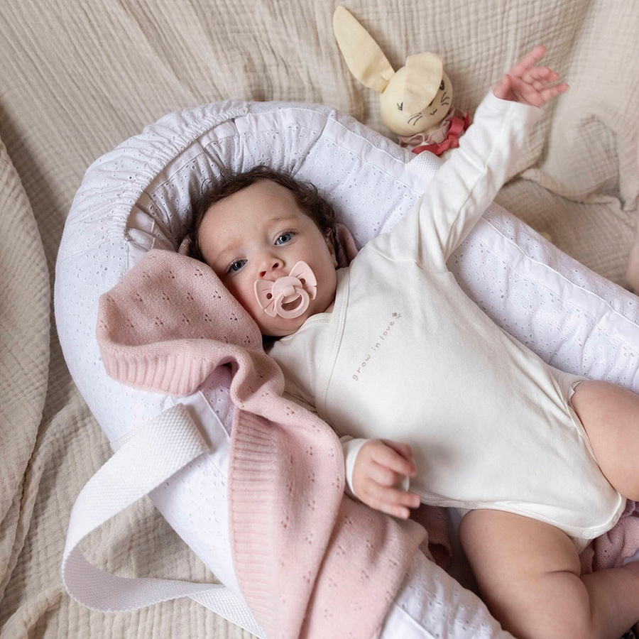 Elodie Babynestchen Embroidery Anglaise in Weiß aus Baumwolle - Bild 2
