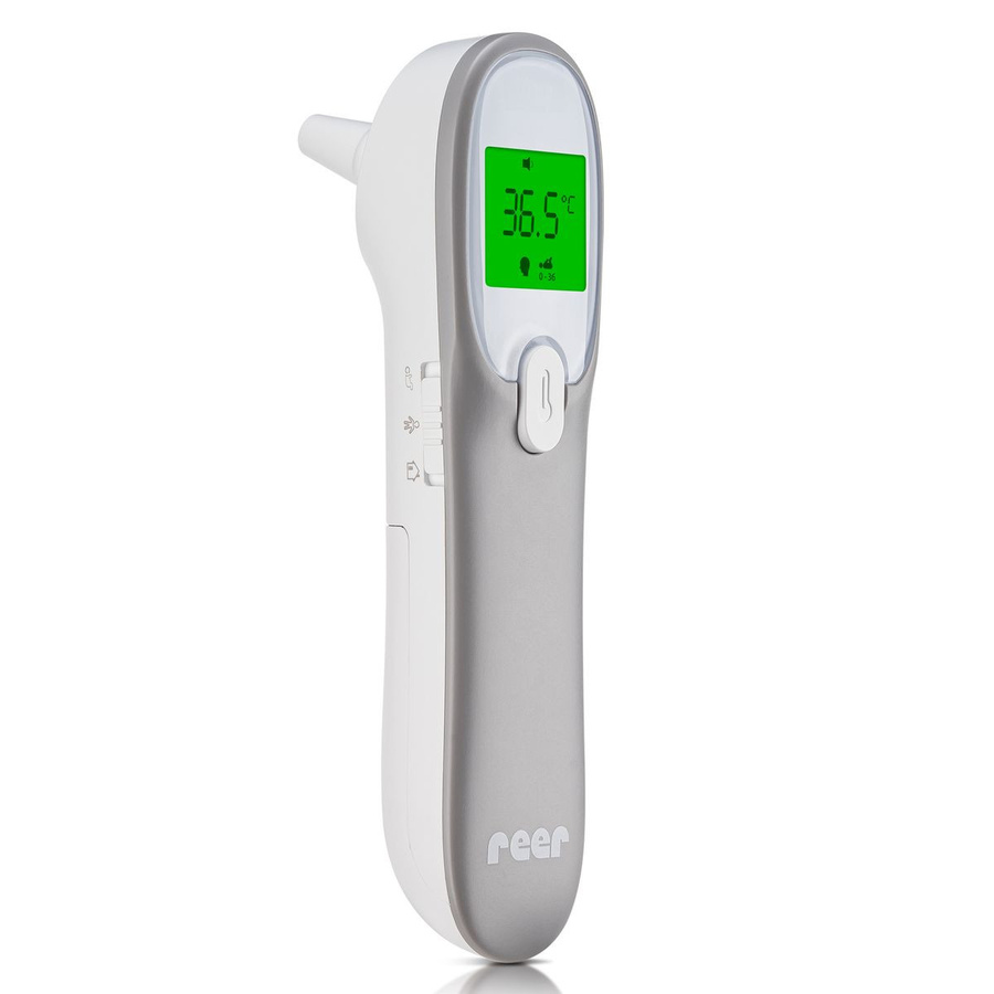 Reer 3in1 Infrarot-Fieberthermometer Colour EarTemp für die Ohrmessung in Weiß Grau - Bild 3